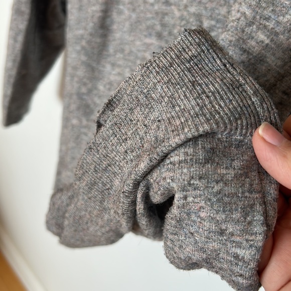 Addition Elle pastel grey mix faux wrap sweater - Picture 5 of 7